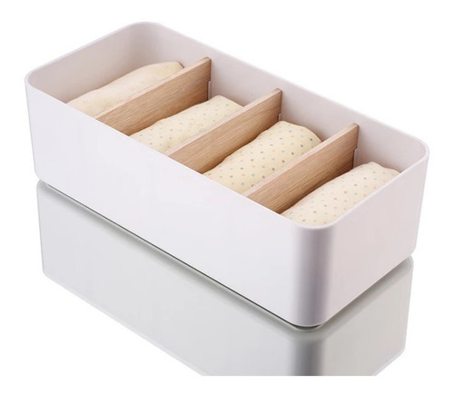 Organizador Baño Maquillaje Escritorio Oficina  Madera Bambu