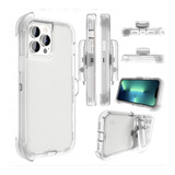 Funda Uso Rudo 3 En 1 Para iPhone Con Clip Acrigel Antishock