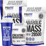 2 Hipercalórico Anabolic Mass + Creatina 300g + Coq - Profit