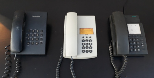 Set De 3 Teléfonos Usados Funcionando Teclados Retro Vintage