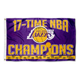 Los Angeles Lakers 17 Time Champions Al Aire Libre Banner De