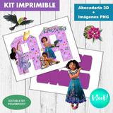 Kit Imprimible Letras 3d Editables Encanto Disney