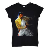 Polera Mujer Queen Freddie Mercury Fade Out Rock Abominatron