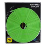 Tira D Luz Led Neon Flex 5m 12v Alto Brillo Decorativa Verde