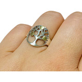 Anillo Arbol De La Vida Calado De Plata Y Oro Ao 013