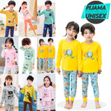 Pijama Para Niños Algodón Ajuste Cómodo Polera Y Pantalón