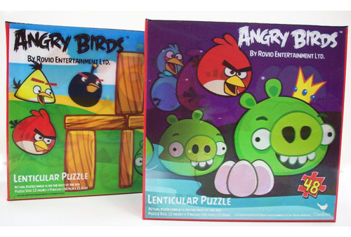 Angry Birds 48pc Lenticular Puzzle -puzzle Size : 12 9  By .