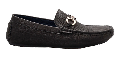 Mocasines Negro Mate Para Hombre Con Hebilla Dorada Dorothy 