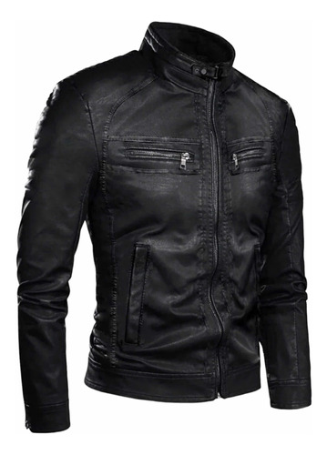 Jaqueta De Couro Masculina Motoqueiro Slim Top - T4 