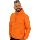 Buzo De Capota Hoodie Naranja Algodon Perchado Monaco 250g