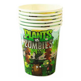 Pack 10 Vasos Plantas Vs Zombie Decoracion Cumpleaños