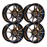 Rines Machine Face Blue 15 4x100/114.3 Versa,aveo,sentra