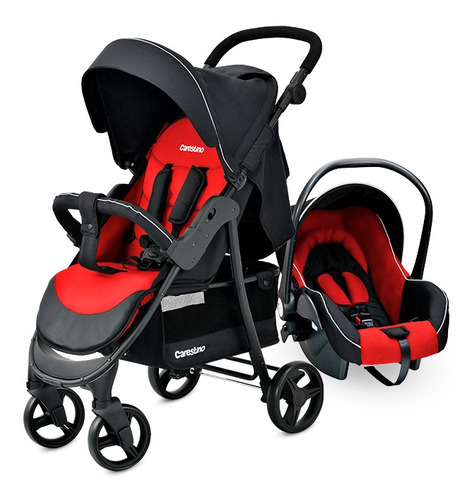 Coche De Paseo Carestino Travel System City Travel Co022-ng Rojo Con Chasis Color Negro