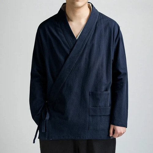 Suéter Tipo Cárdigan Tipo Kimono Para Hombre  Chaqueta De Li