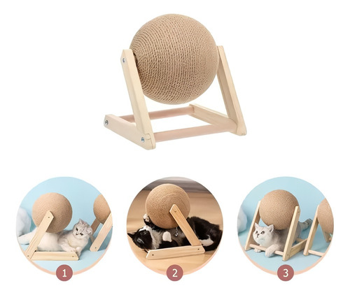 Accesorio Rascador Pelota Para Gatos Cat Scratcher De Onda