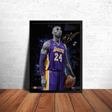 Quadro Kobe Bryant Lenda Basquete Poster Moldurado Esporte