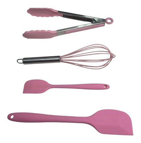 Set X4 Kit Utensillos Silicona Cocina Pastelería Mmt Imports