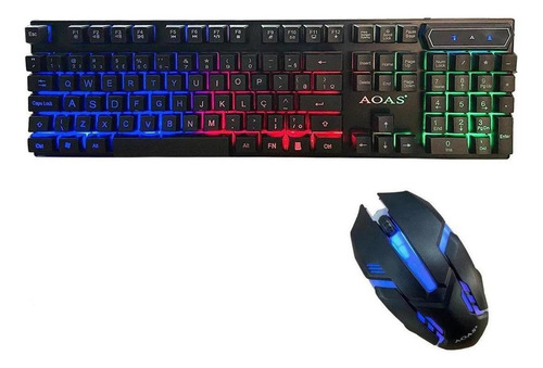 Excelente Kit De Teclado Y Mouse Gamer Aoas M-300