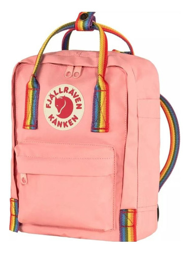 Mochila Fjallraven Kanken Kids Mini Rosa Rainbow Arcoiris