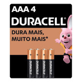 Pilha Alcalina Pequena Aaa C/4 (96390) - Duracell
