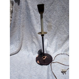 Lámpara/ Velador Antiguo De Hierro