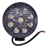 2 Faros De 9 Led 12v 24v Redondo Off Road Motoscba