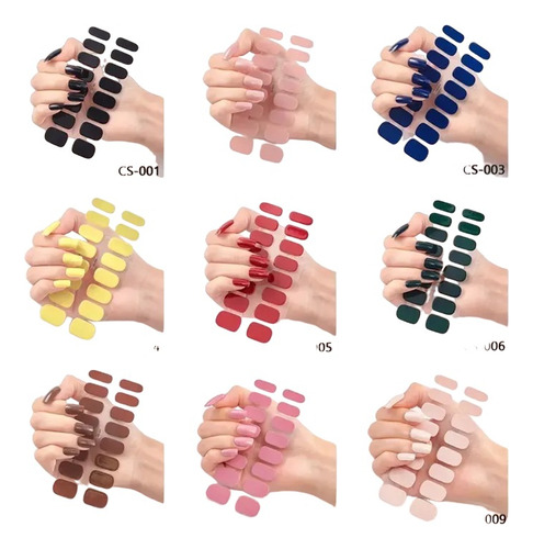 Set De 14 Stickers De Uñas Manicure Instantánea Elegante