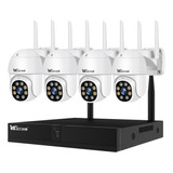 Kit Cctv Sistema Inalámbrico 6mp 4ch Ptz Audio Cctv 8ch Nvr