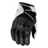 Fly Racing Guantes De Piel Negro Blanco | Importados