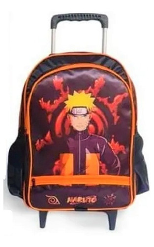 Mochila Rodinhas Naruto Uzumaki Bolsa Infantil Escolar