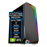 Pc Gamer Fácil Intel I7 16gb Rtx 2060 8gb Ssd 480gb 750w