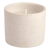 Porta-velas Em Cerâmica Com Vela 15 Horas Aroma Suave Branco