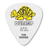 Kit 12 Palhetas Dunlop Tortex Wedge 0.73mm Usa 424r.73 Cor Branco Tamanho 0.73 Mm