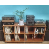 Mesa Rack A/v Batea Vinilos 600 Lp Porta Bandejas Giradisco