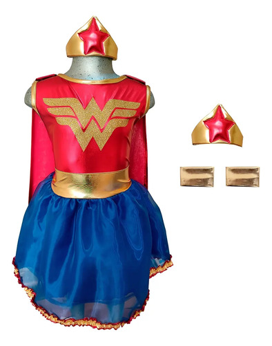 Disfraz Mujer Maravilla Vestido Princesa Supergirl Wonder Woman | Meses sin interés