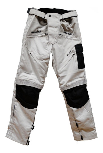 Pantalón Con Protecciones Para Moto Immortale Road Gris