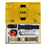 Smart Watch Reloj Inteligente De Lujo Golden Edition 24k 