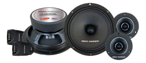 Medio Rango 8 Y Tweeter 4 Rock Series Rks-p8.2pro De 2vías Color Negro