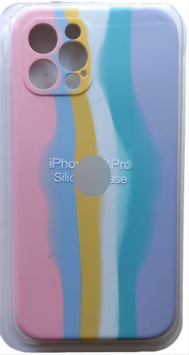 Funda Silicone Case Arcoiris Para iPhone 12/12 Pro 