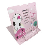 Estante Atril Gatito Organizador Plegable Metal Lectura Cute