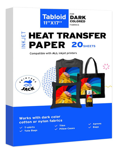 Papel De Transferencia De Calor Tejidos Oscuros, Paquet...