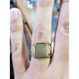 Anillo De Oro 18 Klts Sello Con Corona, Para Grabar