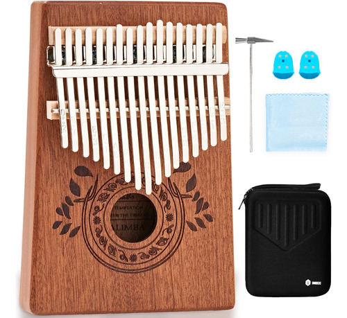 Kalimba Thumb Piano De 17 Teclas Láminas De Acero De M...