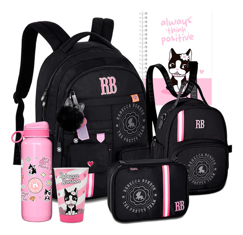 Kit Mochila Rebecca Bonbon Rb Colegial Meninas Coleção 2025