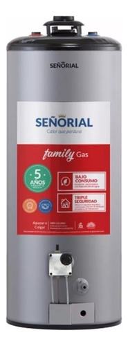 Termotanque Multigas Señorial Family Tts-50 Gris Plata 50l