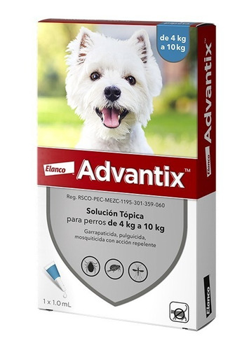 Advantix® Antipulgas Y Mosquitos Para Perros Entre 4 Y 10 Kg