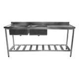 Pia Industrial Inox 190x060 2 Cubas