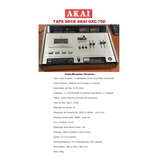 Catálogo / Folder: Tape Deck Akai Gxc-75d # Novo Okm.
