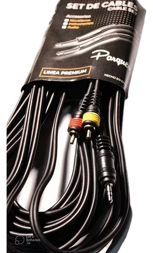 Cable Audio Rca A Mini Plug Stereo 3.5 3 Mts Open Music Pq