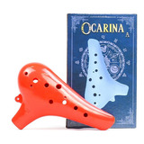 Flauta Ocarina Standard Abs 12 Furos Em C Dó Vermelho